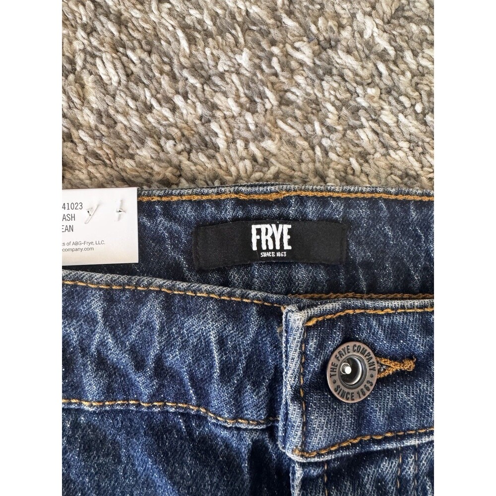 Frye Womens Barrel Jeans Size 14 Medium Wash High Rise Utility NWT - Picture 4 of 14